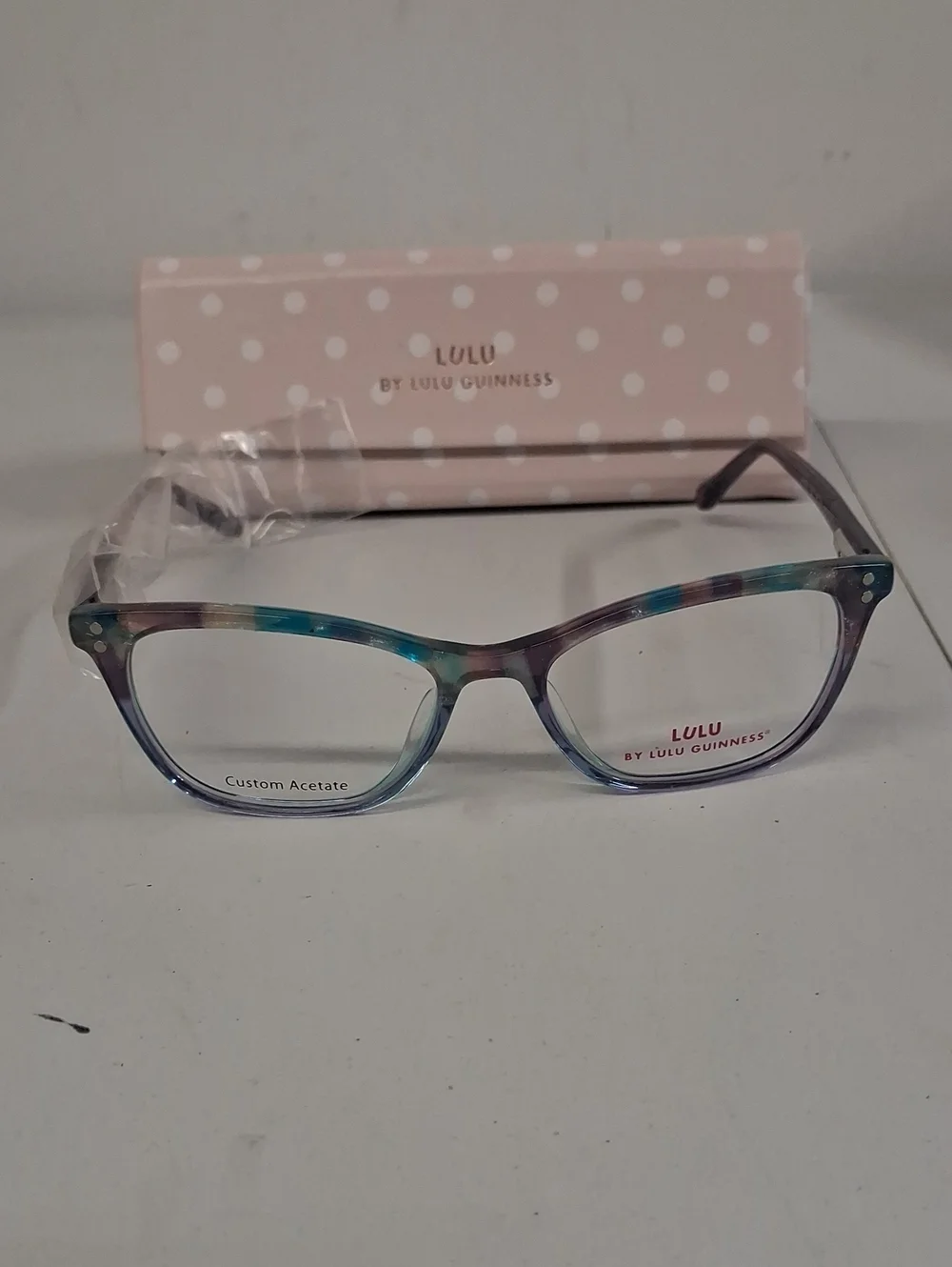 NWT Rxable Kids LuLu Guinness LK058 Teal & Purple Eyeglass Frames
